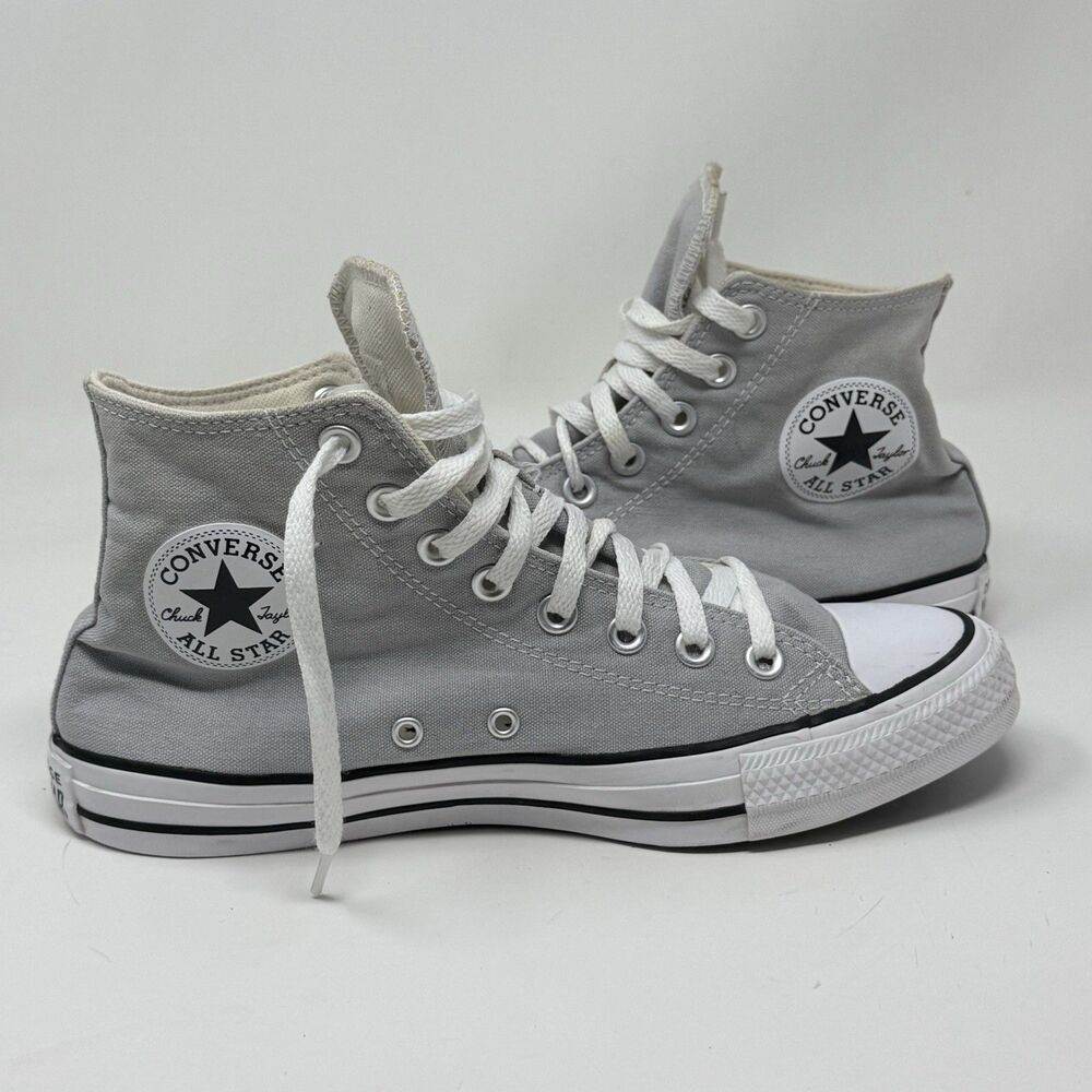 Converse All Star Chuck Taylor Shoes Womens 9 Gray  High Top Retro Sneakers